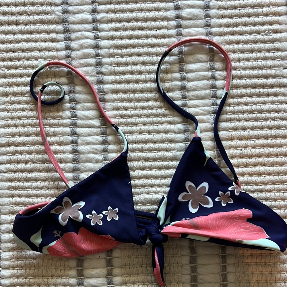 Floral Navy and Pink Bikini